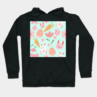 Pastel Bunny Print Hoodie